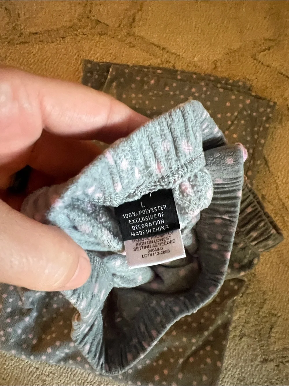 Gray & Pink Polka Dot Button-Up Pajama Top and matching bottoms